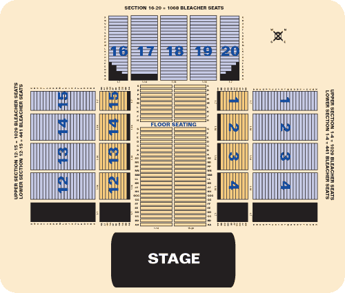 Arts and Lectures Floorplan